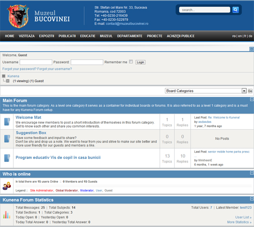 Forumul site-ului Muzeului Bucovinei este virusat